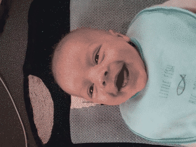 Our new big project - a smiling baby.